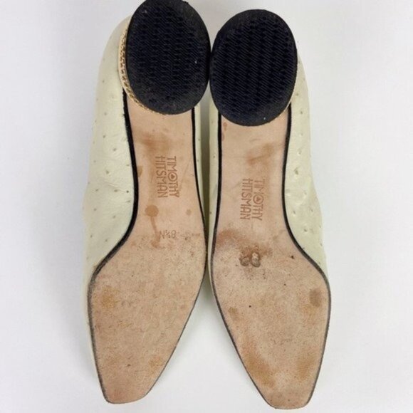 Vintage 80's Mint Green Leather Chain Wrapped Heels - Picture 10 of 13